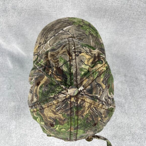 Realtree Strapback Hat Camouflage OS Adjustable 6 Panel Blank Outdoors - Picture 5 of 10